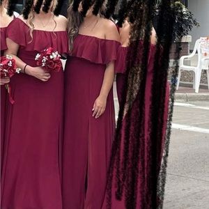 Burgundy Bridesmaids Dress